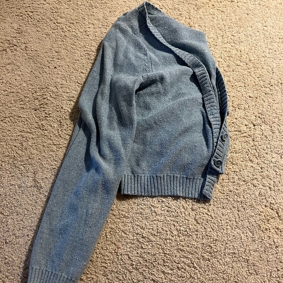 AE Cropped Blue Cardigan - Picture 2 of 3